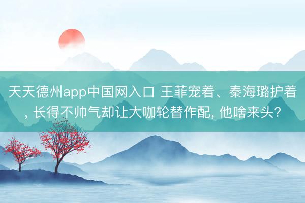天天德州app中国网入口 王菲宠着、秦海璐护着, 长得不帅气却让大咖轮替作配, 他啥来头?