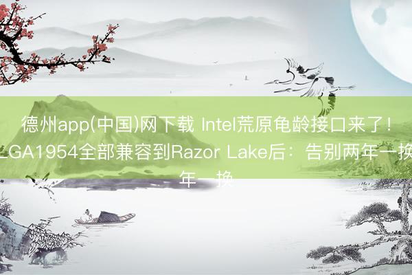 德州app(中国)网下载 Intel荒原龟龄接口来了!LGA1954全部兼容到Razor Lake后:告别两年一换