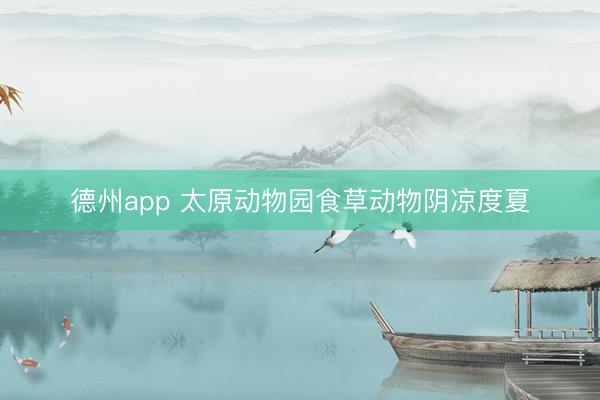 德州app 太原动物园食草动物阴凉度夏