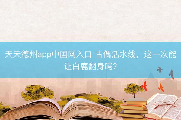 天天德州app中国网入口 古偶活水线，这一次能让白鹿翻身吗？